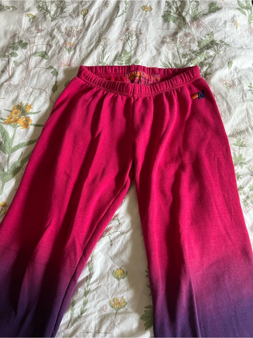 Aviator Nation Pink to Purple Ombre Sweatpants